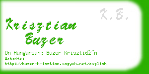 krisztian buzer business card